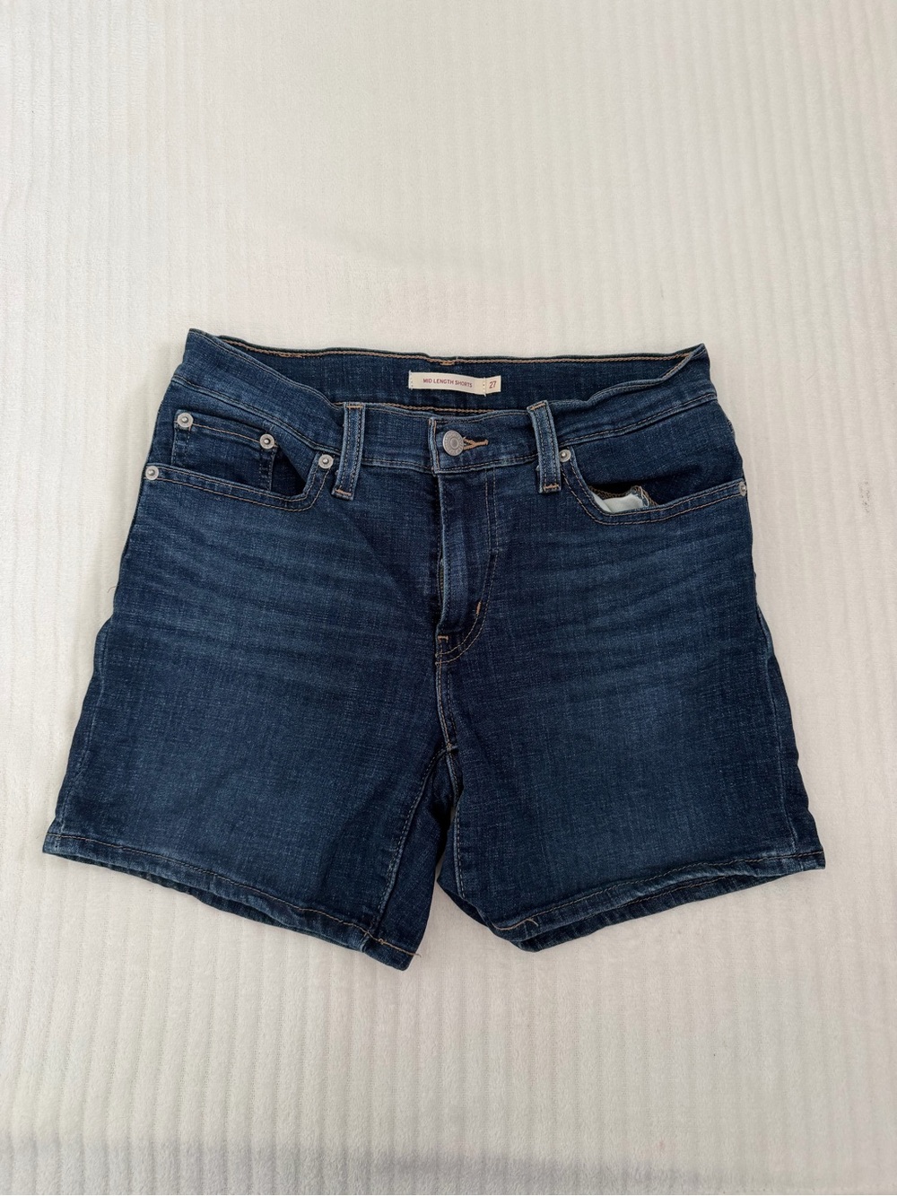 Levi's Dark Blue Denim Cutoff Shorts